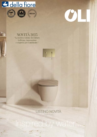 oli - listino novita sistemi bagno